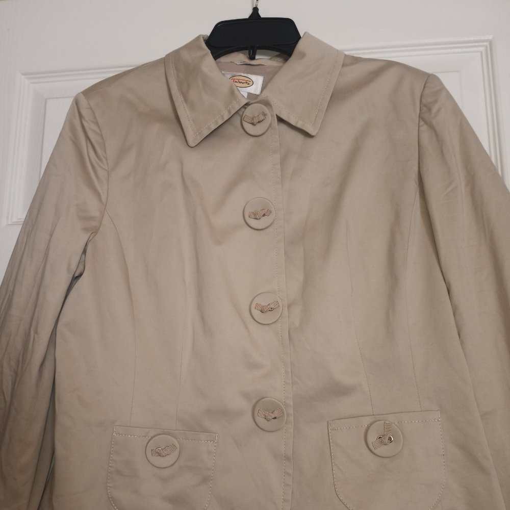 Talbots Khaki Snap Button Up Jacket - image 3